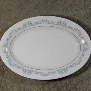 Crown Ming Fine China Jian Shiang Windsor 14" X 10" Serving Platter